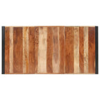 Mesa de comedor madera maciza con acabado acacia 160x80x75 cm