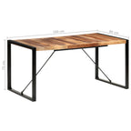 Mesa de comedor madera maciza con acabado acacia 160x80x75 cm