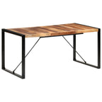 Mesa de comedor madera maciza con acabado acacia 160x80x75 cm