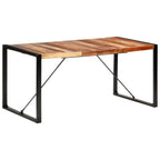 Mesa de comedor madera maciza con acabado acacia 160x80x75 cm