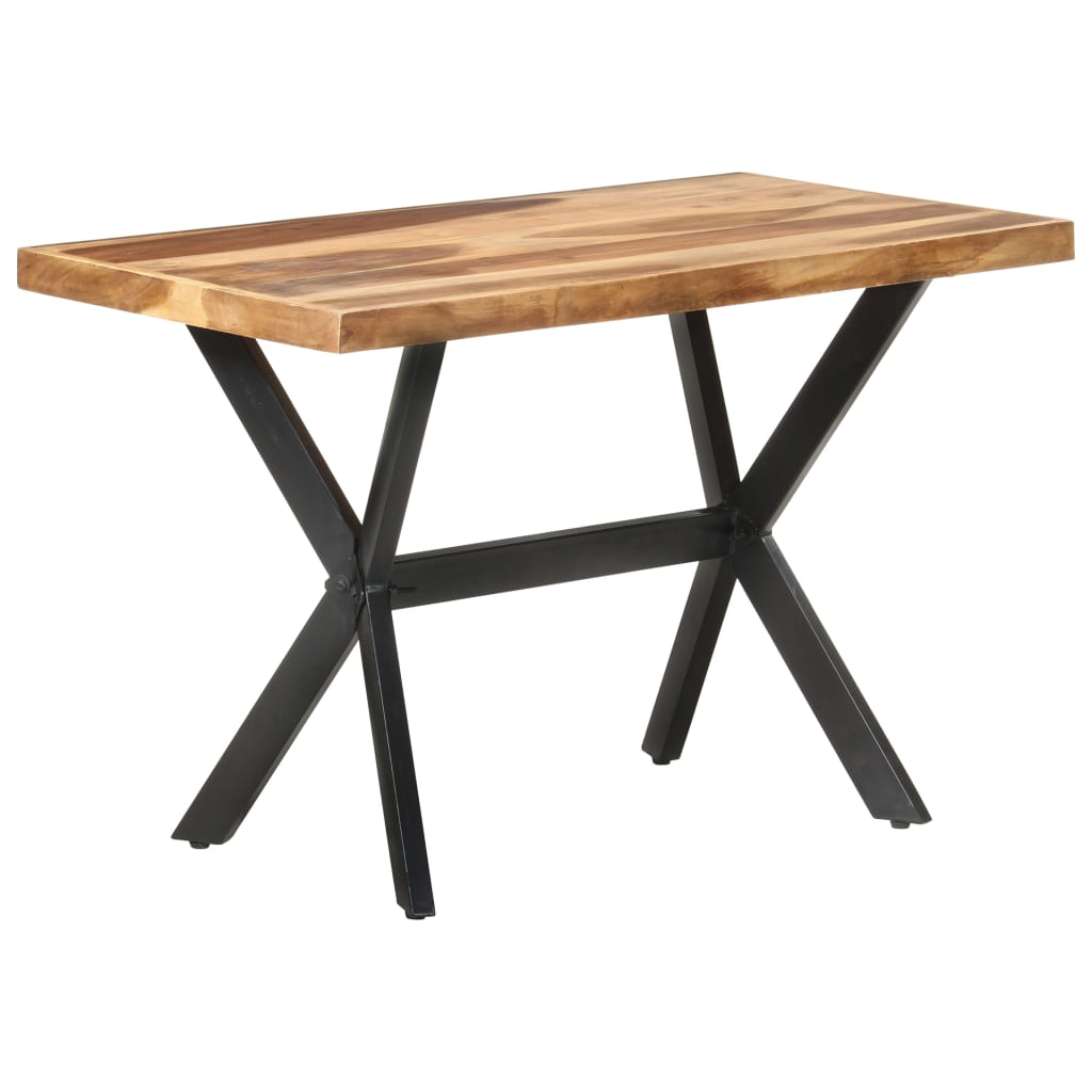 Mesa de comedor de madera acacia acabado miel 120x60x75 cm