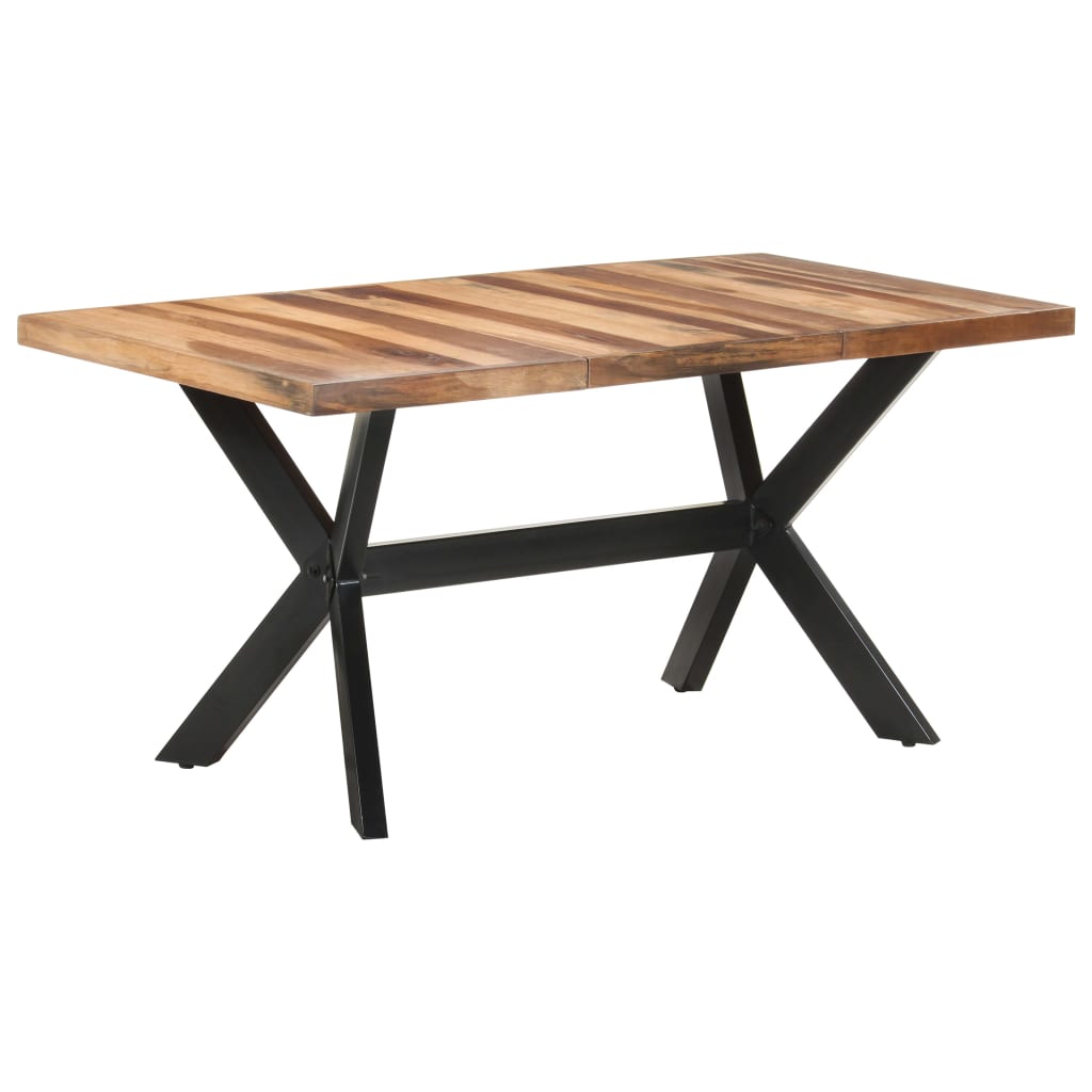 Mesa de comedor de madera acacia acabado miel 120x60x75 cm