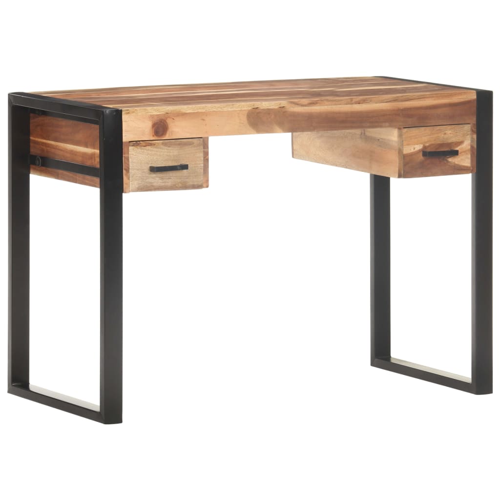 Escritorio de madera maciza 110x50x76 cm