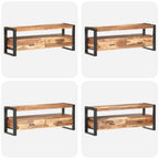 Mueble de TV madera maciza con acabado miel 120x35x45 cm