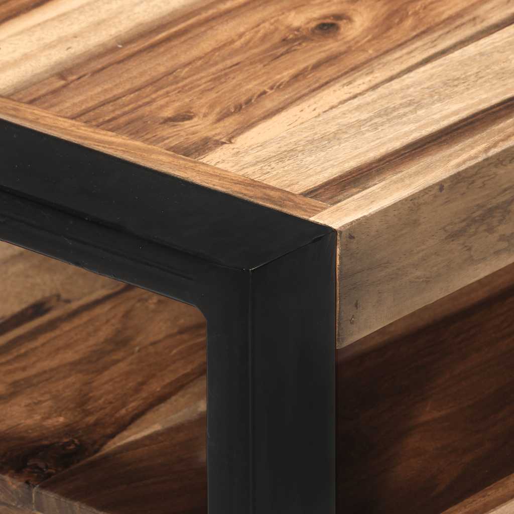 Mueble de TV madera maciza con acabado miel 120x35x45 cm