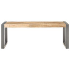 Mesa de centro madera de mango rugosa 110x60x40 cm
