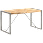 Mesa de sala de jantar em madeira de mangueira maciça rugosa 120x60x75 cm