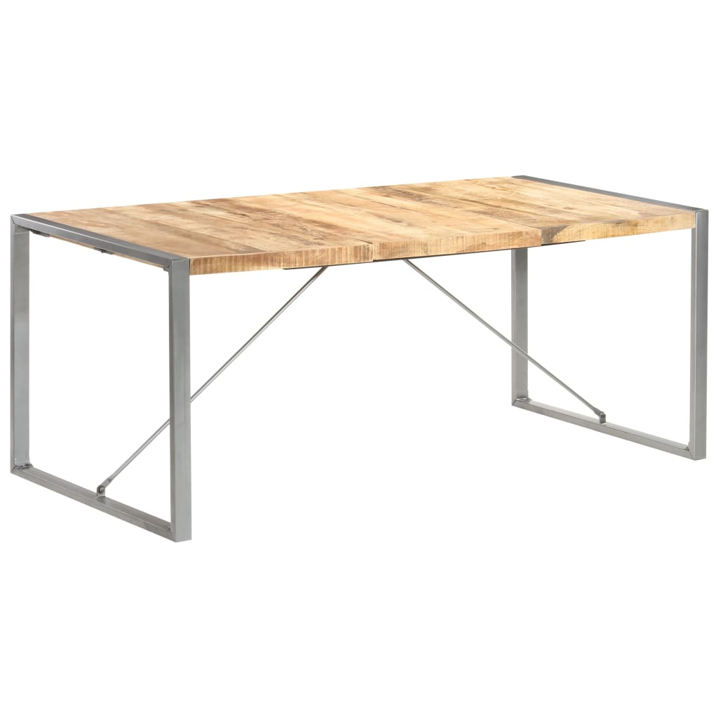 Mesa de comedor madera maciza de mango rugosa 120x60x75 cm
