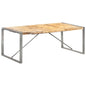 Mesa de sala de jantar em madeira de mangueira maciça rugosa 120x60x75 cm