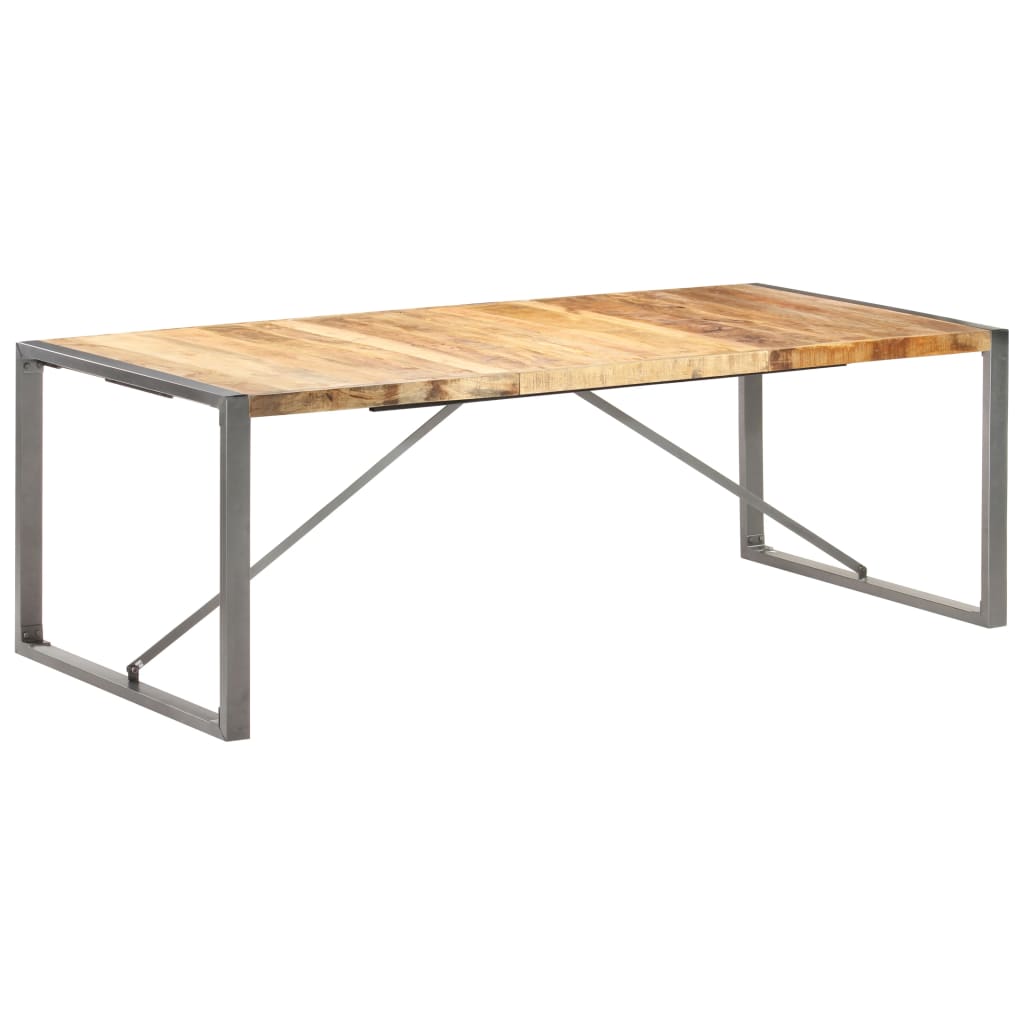Mesa de comedor madera maciza de mango rugosa 120x60x75 cm