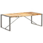 Mesa de sala de jantar em madeira de mangueira maciça rugosa 120x60x75 cm