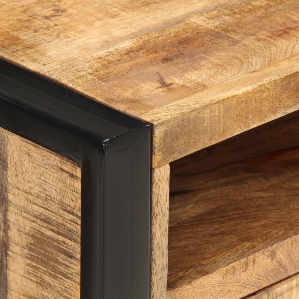 Mesita de noche de madera maciza de mango 40x35x55 cm