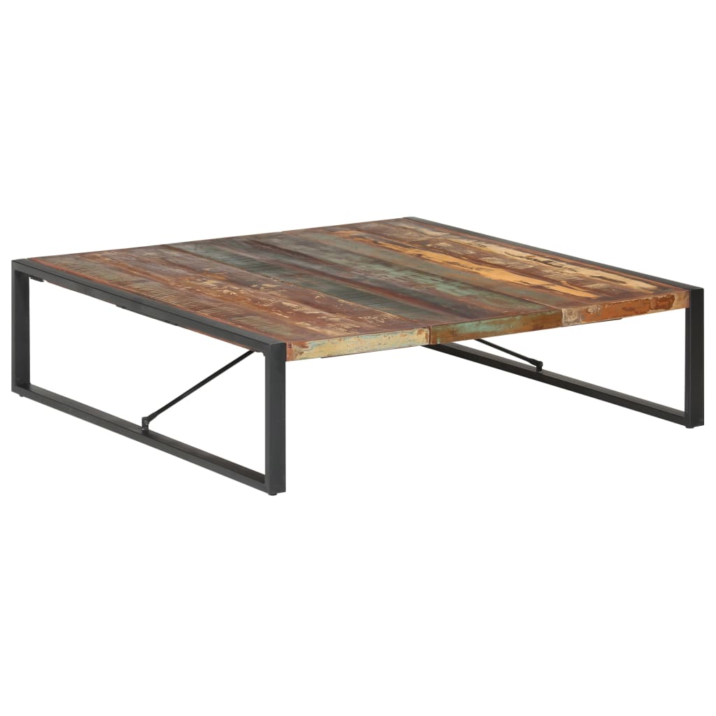 Mesa de centro madera maciza reciclada 100x60x38 cm
