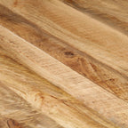 Mesa de centro madera de mango rugosa 120x120x40 cm