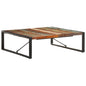 Mesa de centro de madera maciza reciclada 120x120x40 cm