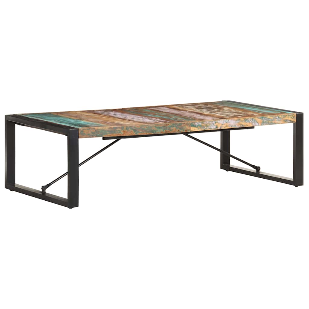 Mesa de centro madera maciza reciclada 100x60x38 cm
