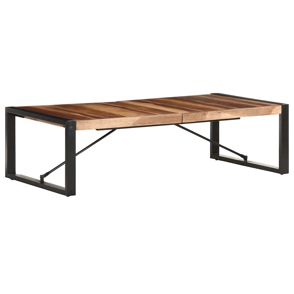 Mesa de centro de madera de mango rugosa 180x90x40 cm