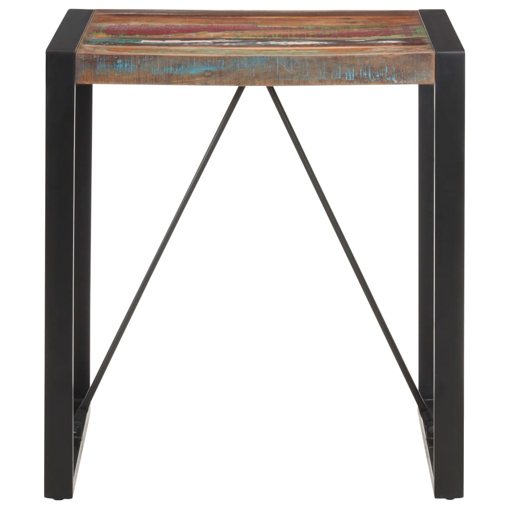 Mesa de comedor de madera maciza reciclada 70x70x75 cm