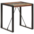 Mesa de comedor de madera maciza reciclada 70x70x75 cm