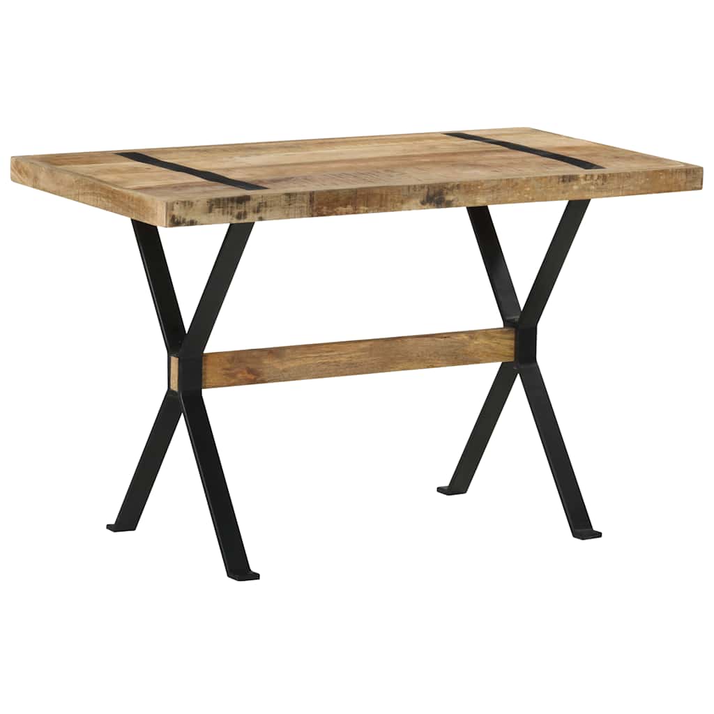 Mesa de comedor madera de mango rugosa 120x60x76 cm