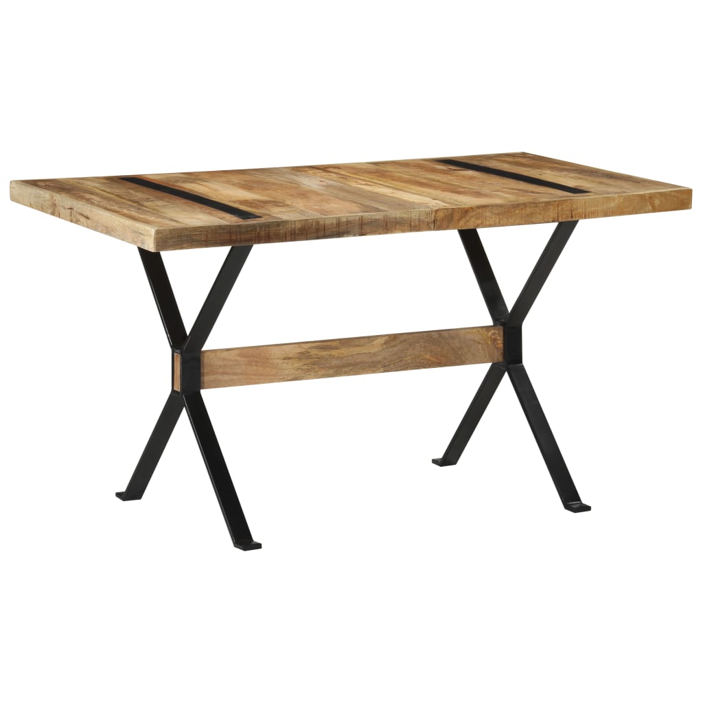 Mesa de comedor madera de mango rugosa 120x60x76 cm