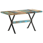 Mesa de comedor de madera maciza reciclada 140x70x76 cm