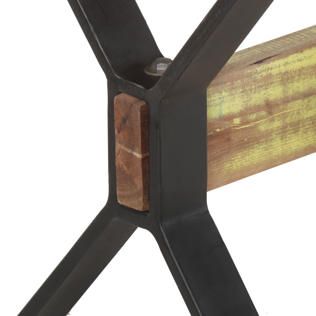 Mesa de comedor de madera maciza reciclada 140x70x76 cm