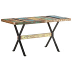 Mesa de comedor de madera maciza reciclada 140x70x76 cm