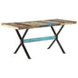 Mesa de comedor de madera maciza reciclada 140x70x76 cm
