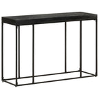Mesa consola madera maciza de acacia y mango negro 110x35x76 cm