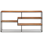 Aparador de madera maciza de acacia 150x30x75 cm