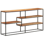 Aparador de madera maciza de acacia 150x30x75 cm