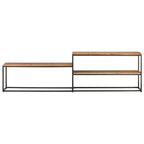 Mueble de TV de madera maciza de acacia 180x30x50 cm
