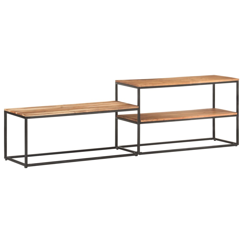 Mueble de TV de madera maciza de acacia 180x30x50 cm