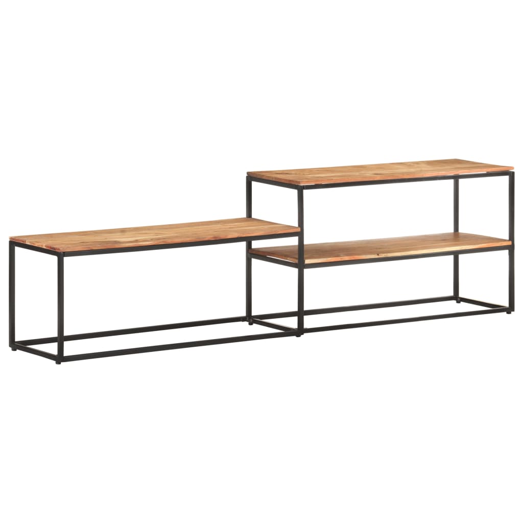 Mueble de TV de madera maciza de acacia 180x30x50 cm