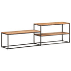 Mueble de TV de madera maciza de acacia 180x30x50 cm