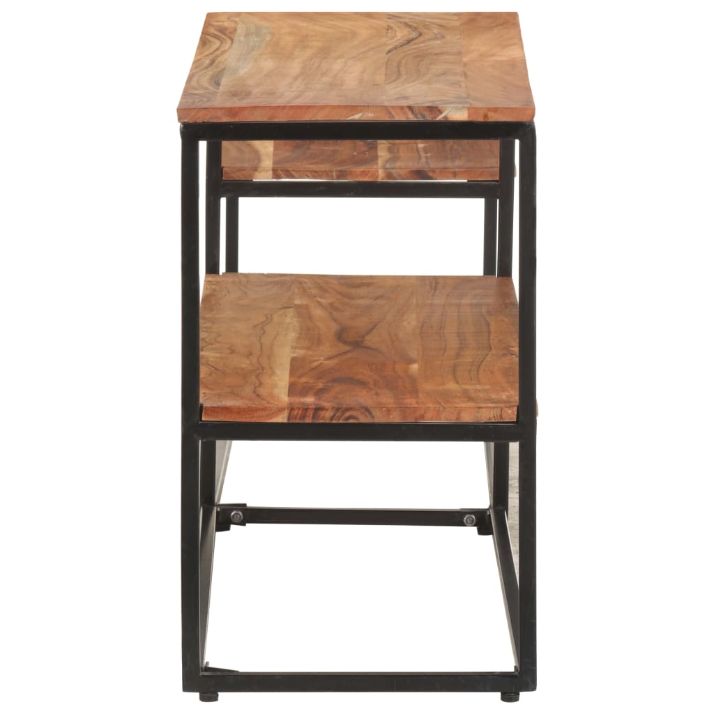 Mueble de TV de madera maciza de acacia 180x30x50 cm