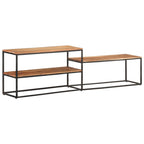 Mueble de TV de madera maciza de acacia 180x30x50 cm
