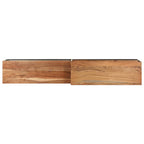 Mueble de TV de madera maciza de acacia 180x30x50 cm