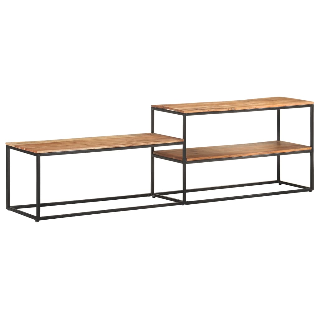 Mueble de TV de madera maciza de acacia 180x30x50 cm