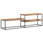 Mueble de TV de madera maciza de acacia 180x30x50 cm
