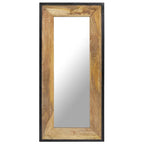 Espejo de madera maciza de mango 110x50 cm
