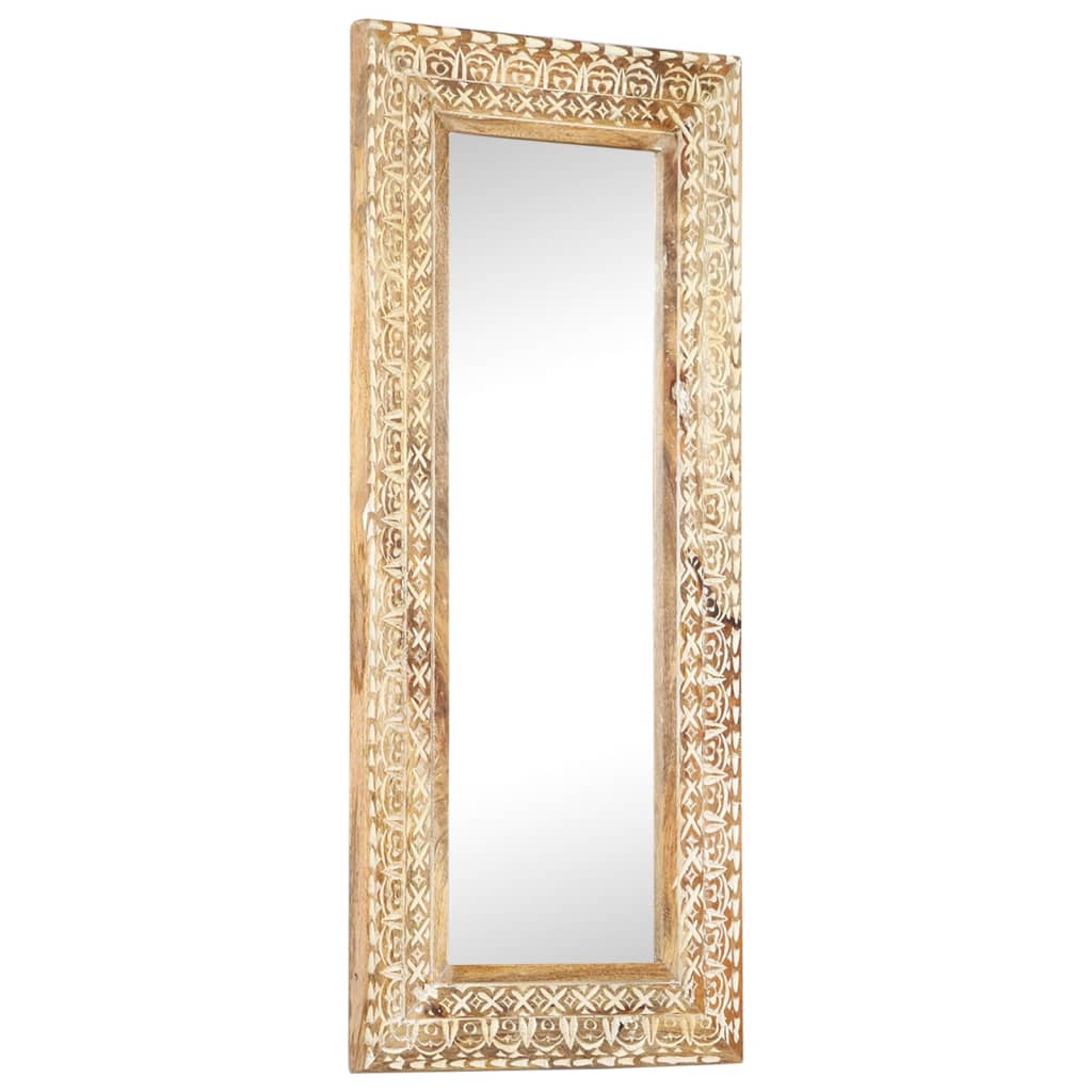 Espejo tallado a mano madera maciza de mango 110x50x2,6 cm