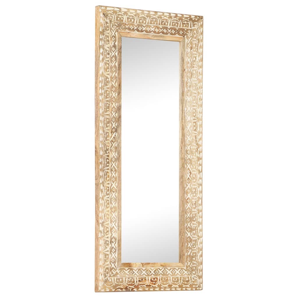Espejo tallado a mano madera maciza de mango 110x50x2,6 cm