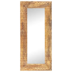 Espejo tallado a mano madera maciza de mango 110x50x2,5 cm