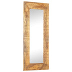 Espejo tallado a mano madera maciza de mango 110x50x2,5 cm