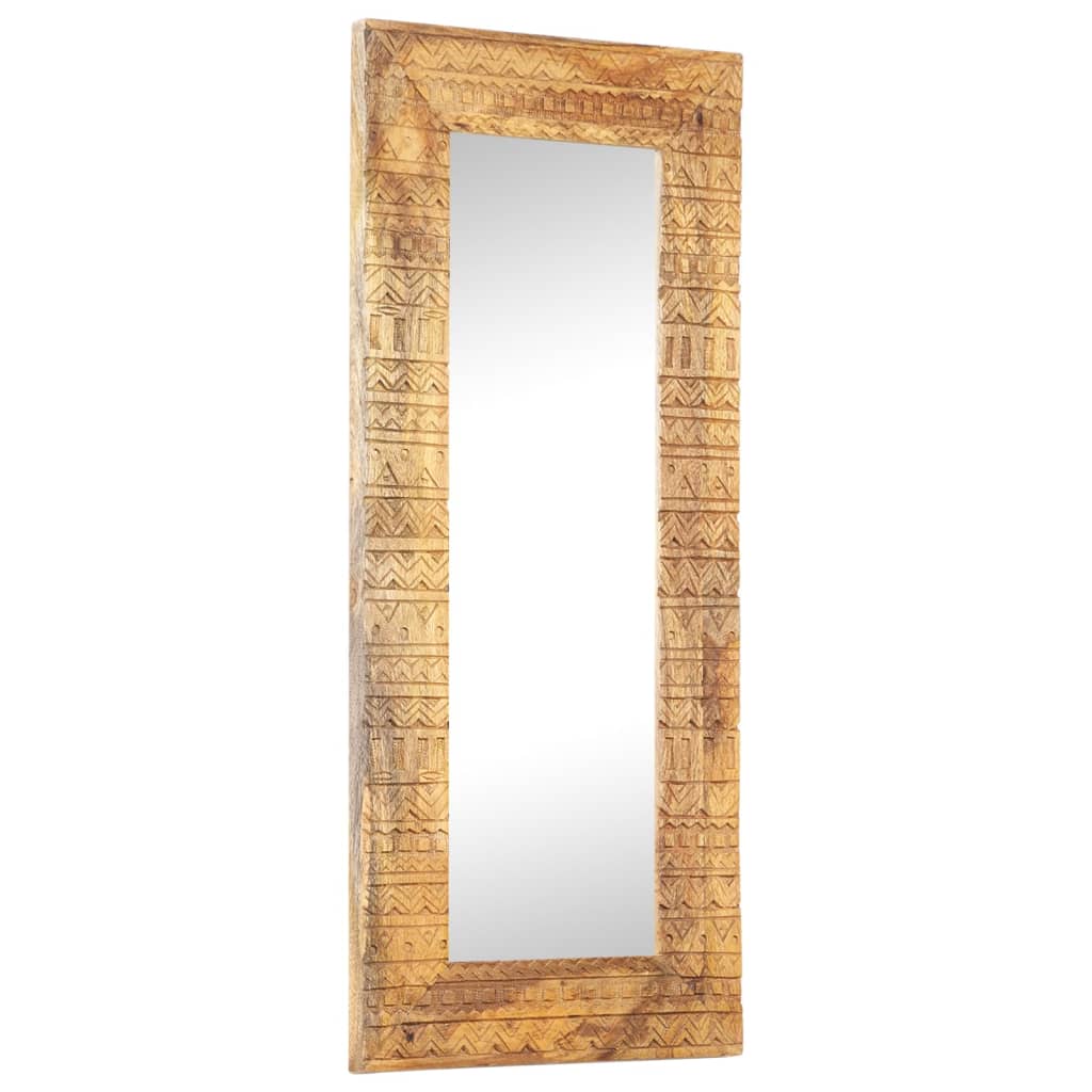 Espejo tallado a mano madera maciza de mango 110x50x2,5 cm