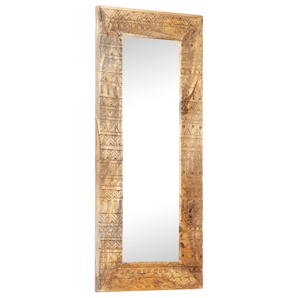 Espejo tallado a mano madera maciza de mango 110x50x2,5 cm