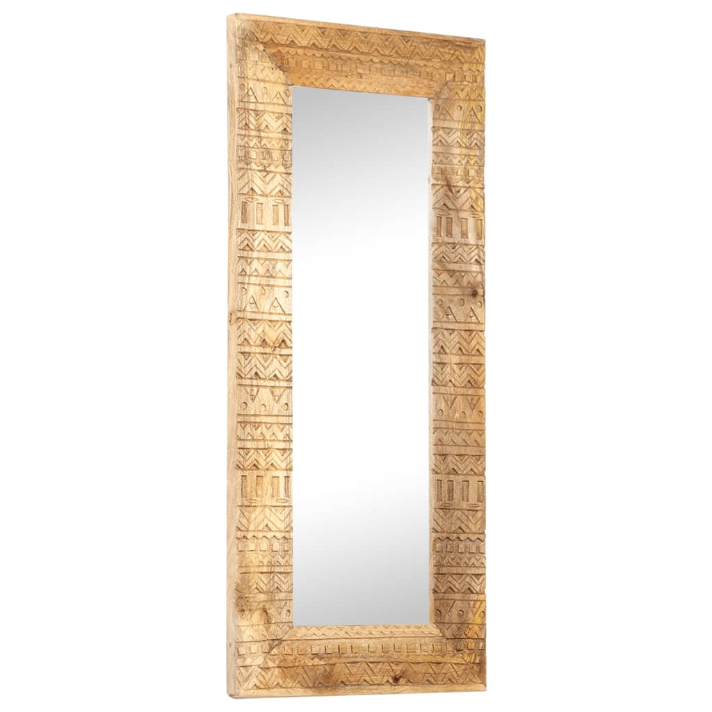 Espejo tallado a mano madera maciza de mango 110x50x2,5 cm
