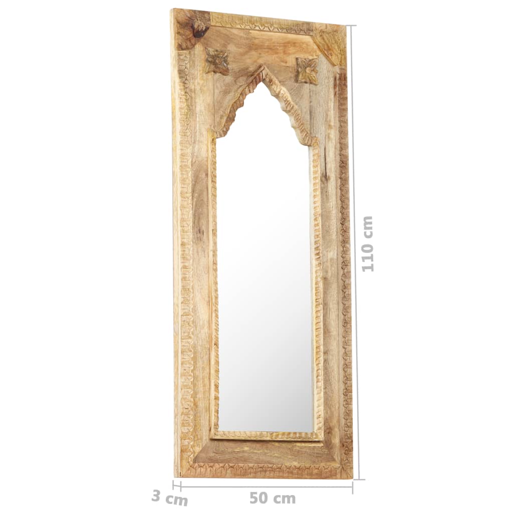 Espejo de madera maciza de mango 50x3x110 cm